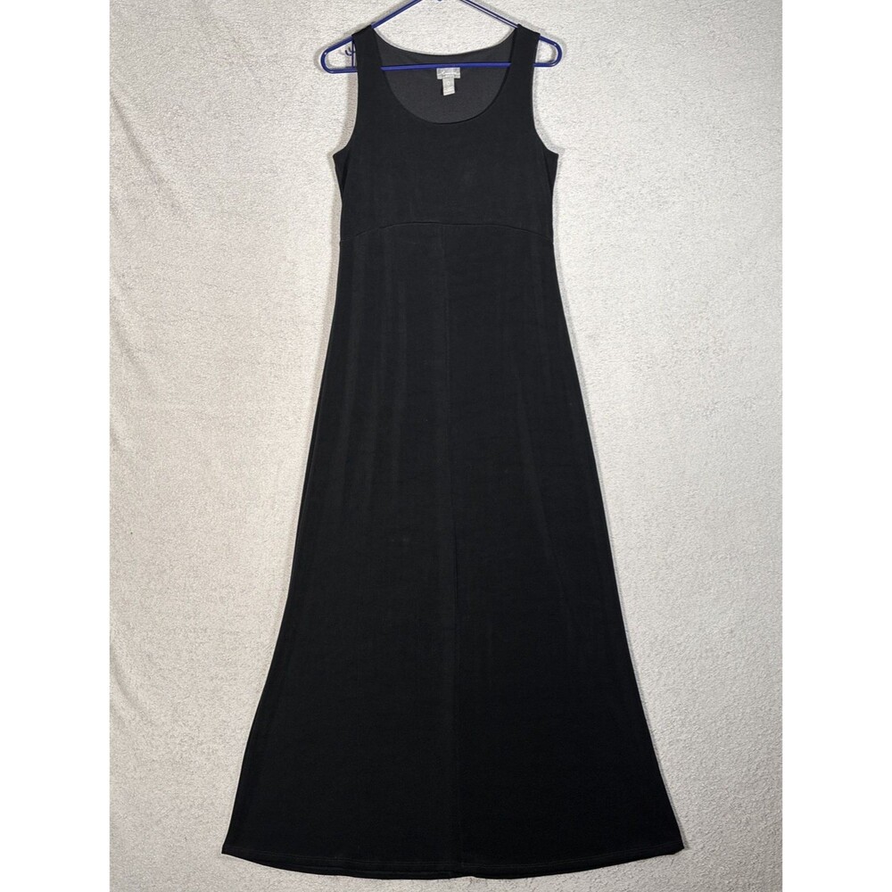 Chicos Travelers Women Size S Black Juliana Maxi Tank Dress Minimalist Slinky